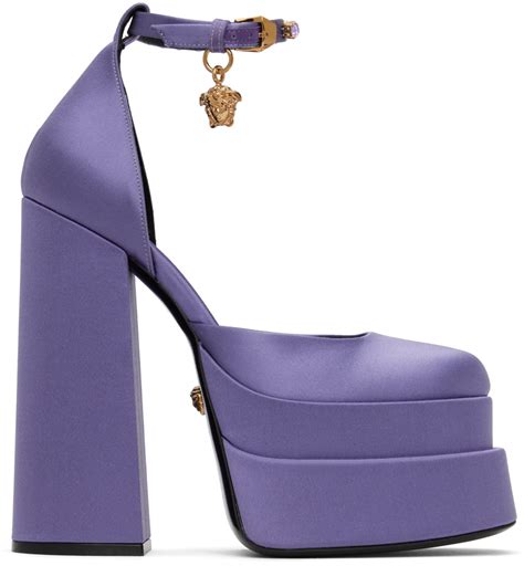 violet versace platform heels|versace platform heels price.